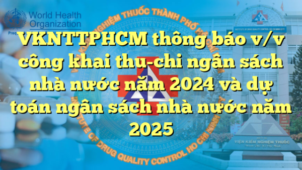 VKNTTPHCM thông báo v/v công khai thu-chi ngân sách nhà nước năm 2024 và dự toán ngân sách nhà nước năm 2025